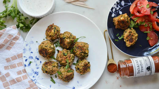 Baked Zucchini Fritters with Yogurt Sauce