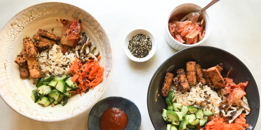 Bibimbap with Baked Tofu and Veggies