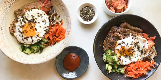 Bibimbap with Flank Steak and Veggies