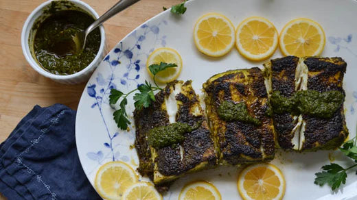 Broiled Halibut with Chermoula