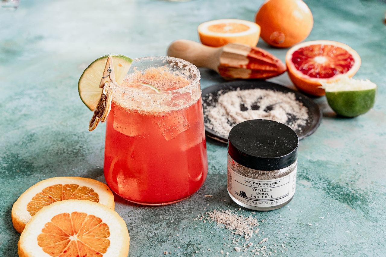 Blood Orange Margarita with Vanilla Bean Sea Salt