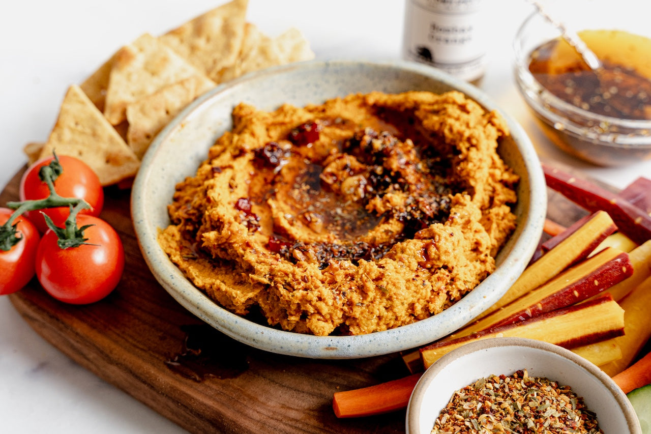 Bombay Orange Roasted Carrot & Tahini Dip