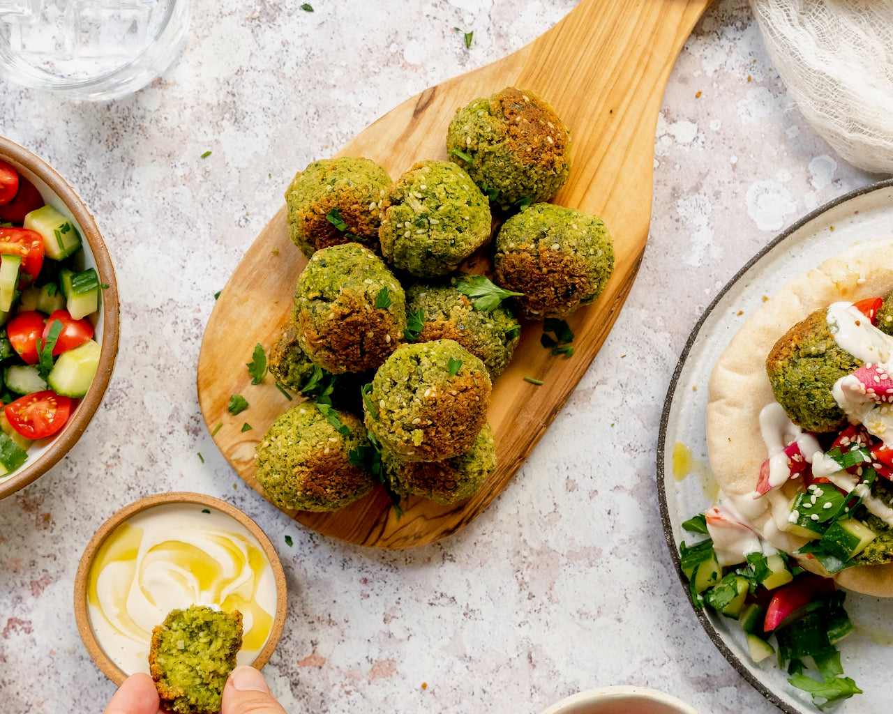 Baked Herby Falafel Balls