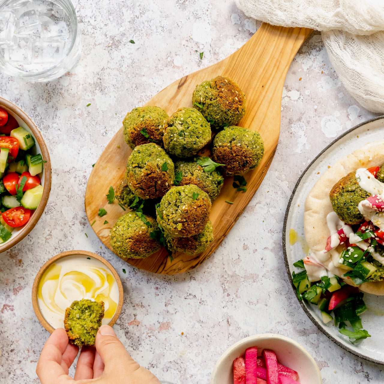 Baked Herby Falafel Balls