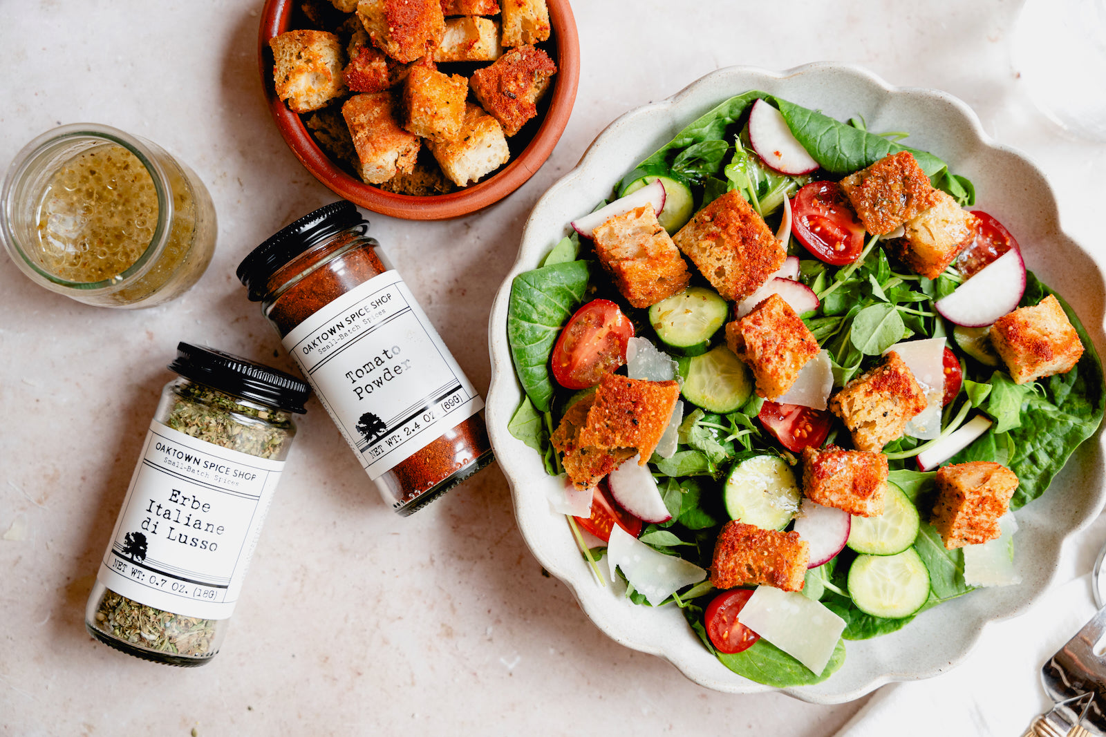 Pizza Inspired Croutons