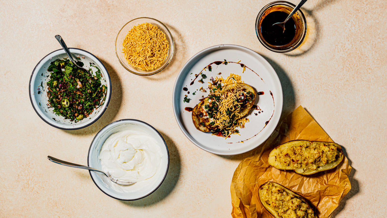 Chaat-Style Loaded Twice-Baked Potatoes