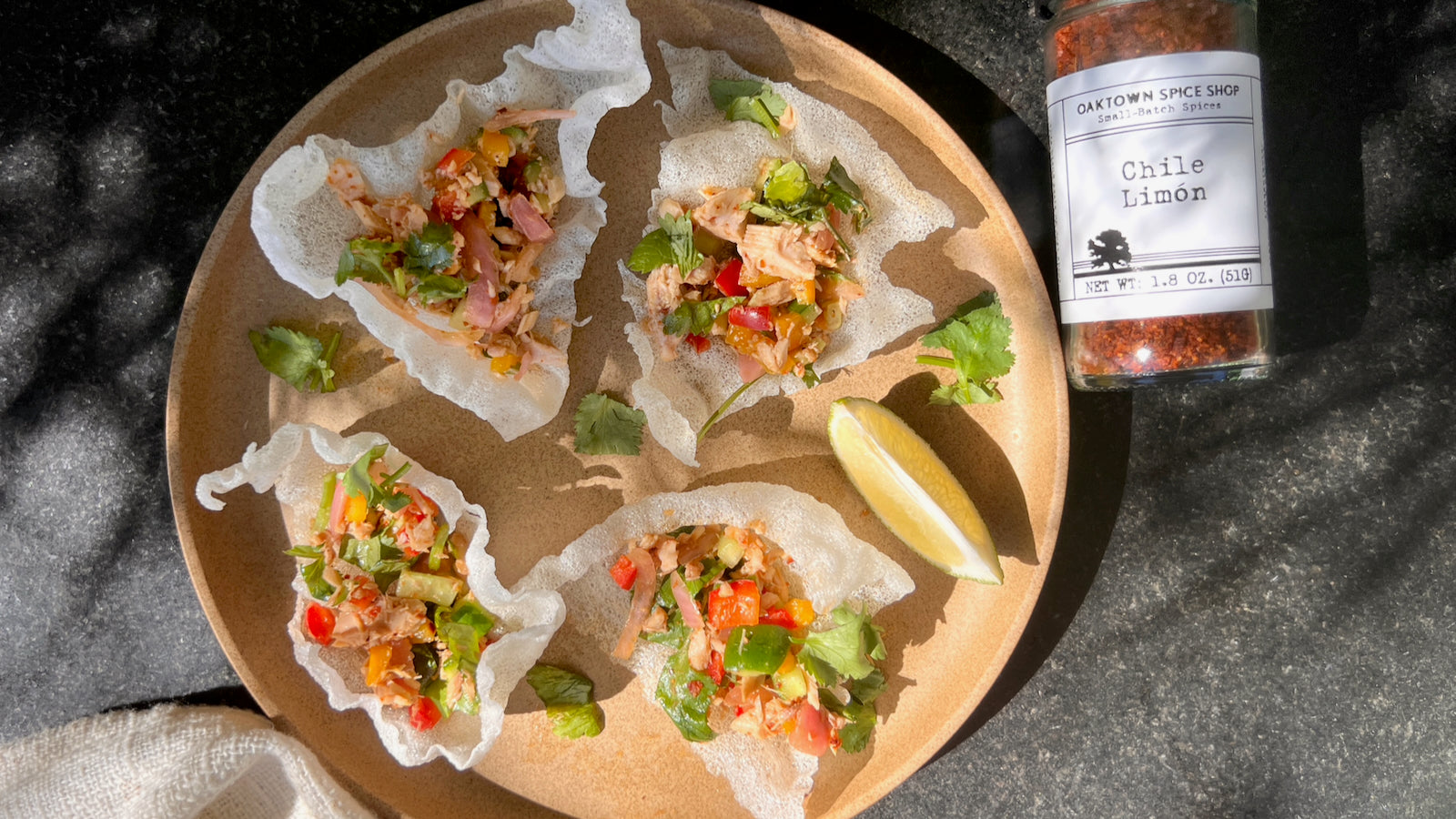 Crispy Rice Paper Bites with Chile Limón