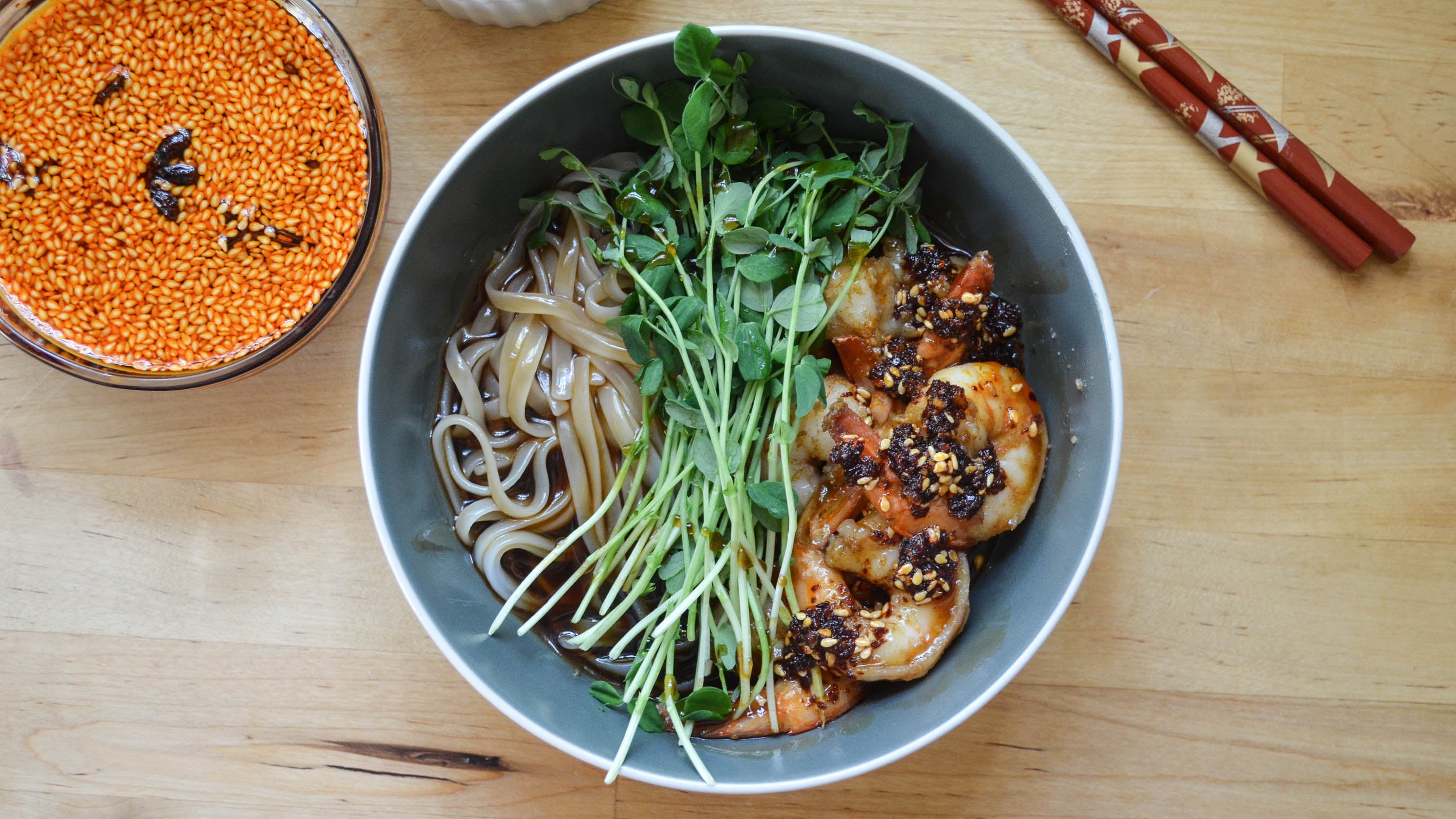 Coriander Shrimp Chow Fun