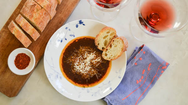 Olive Oil and Balsamic Bread Dip with Goat Horn Chile