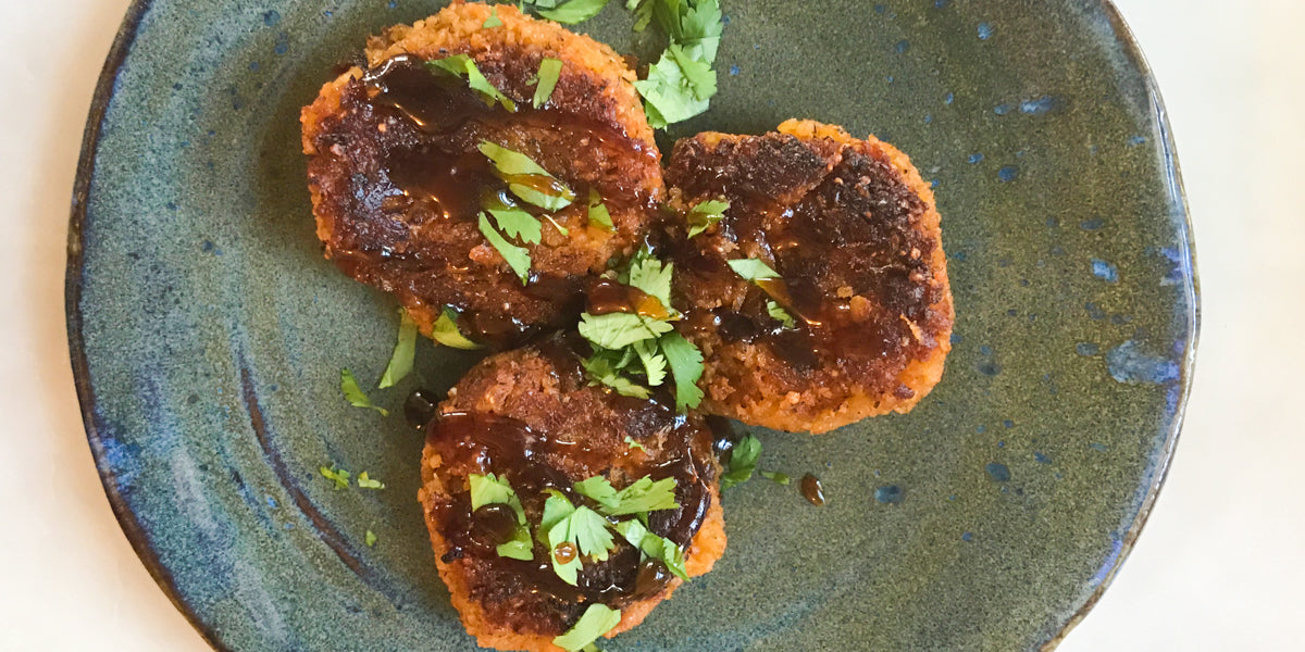Red Lentil Kofta with Pomegranate Sauce