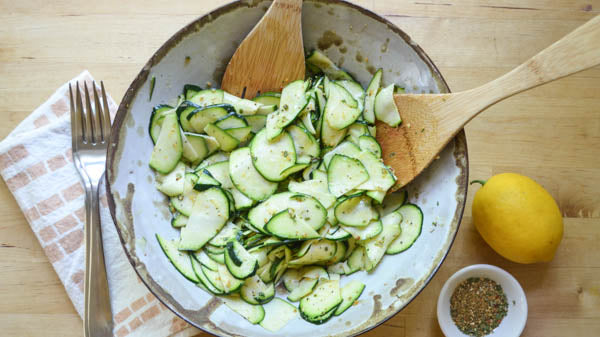 Raw Zucchini Salad with Poivre a la Mode