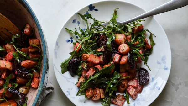 Roasted Root Vegetable Salad with Erbe Italiane Dressing