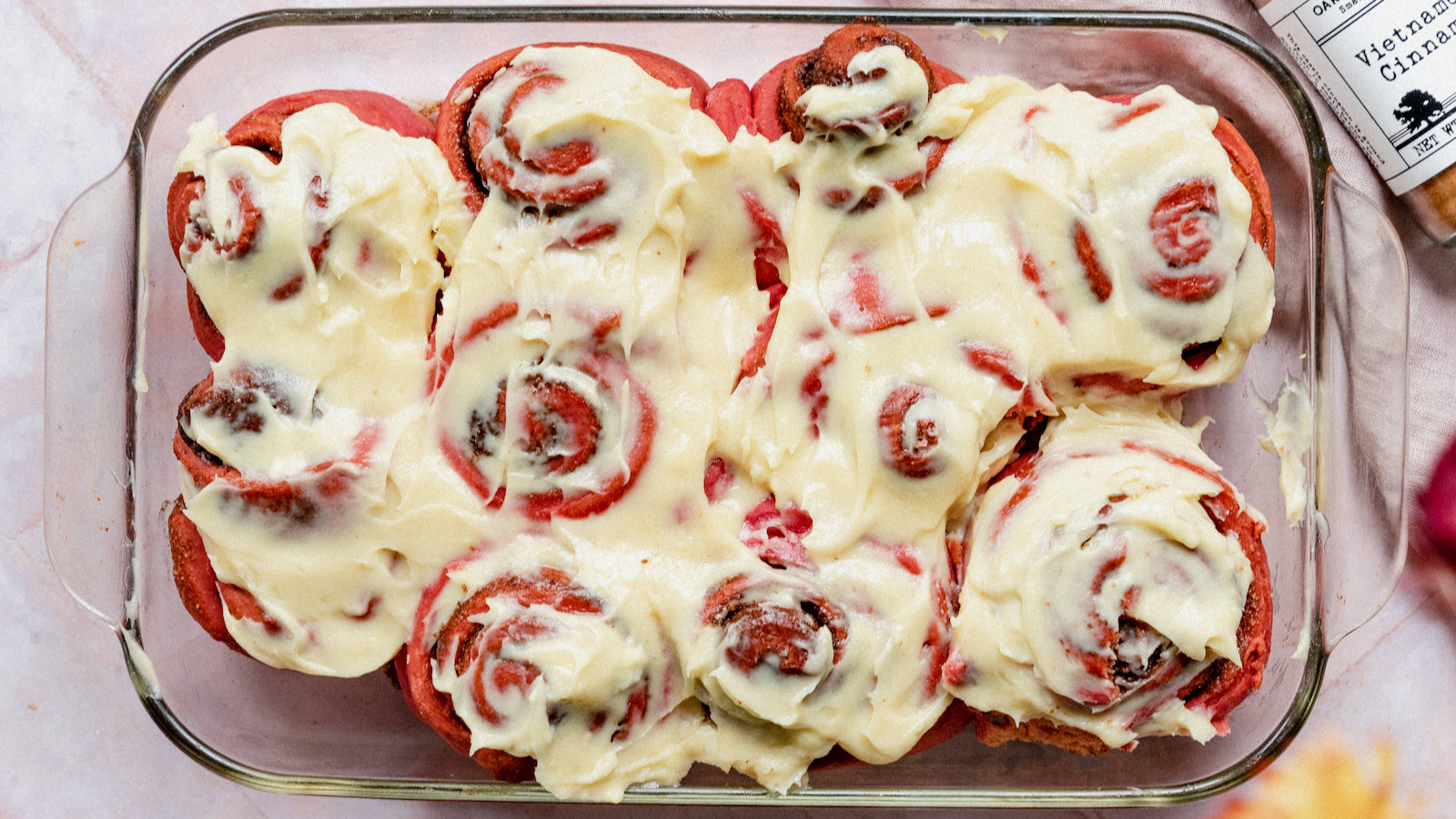 Valentine's Day Beet Cinnamon Rolls