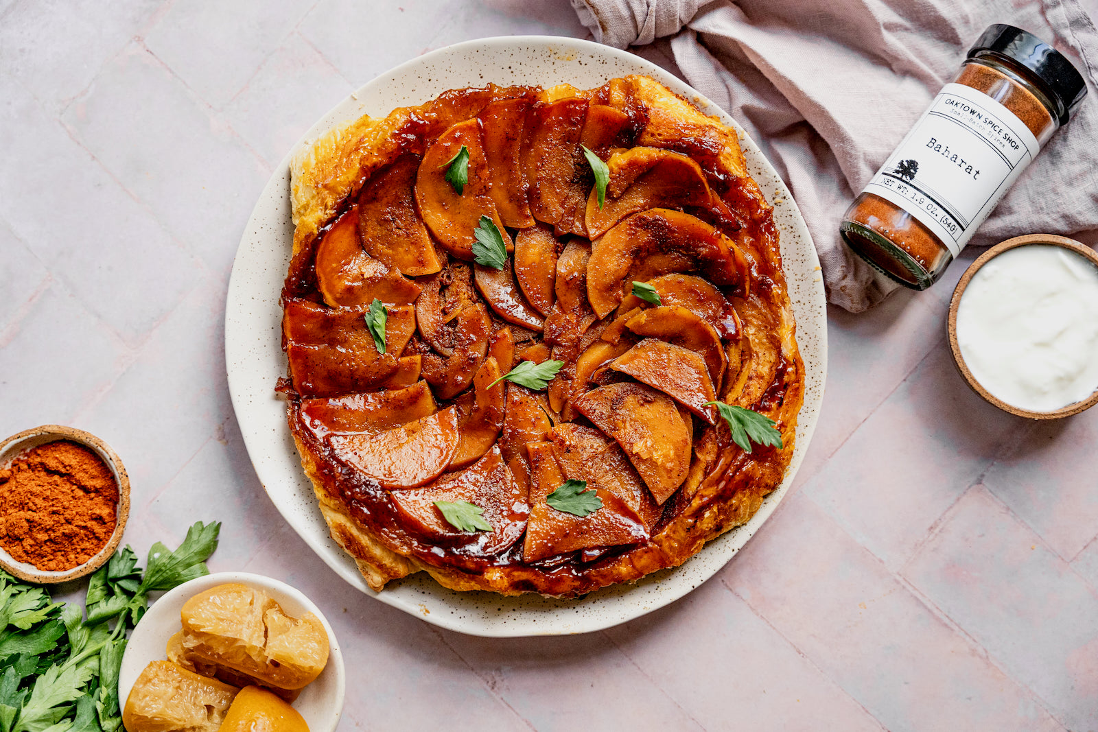 Butternut Squash Tarte Tatin with Baharat