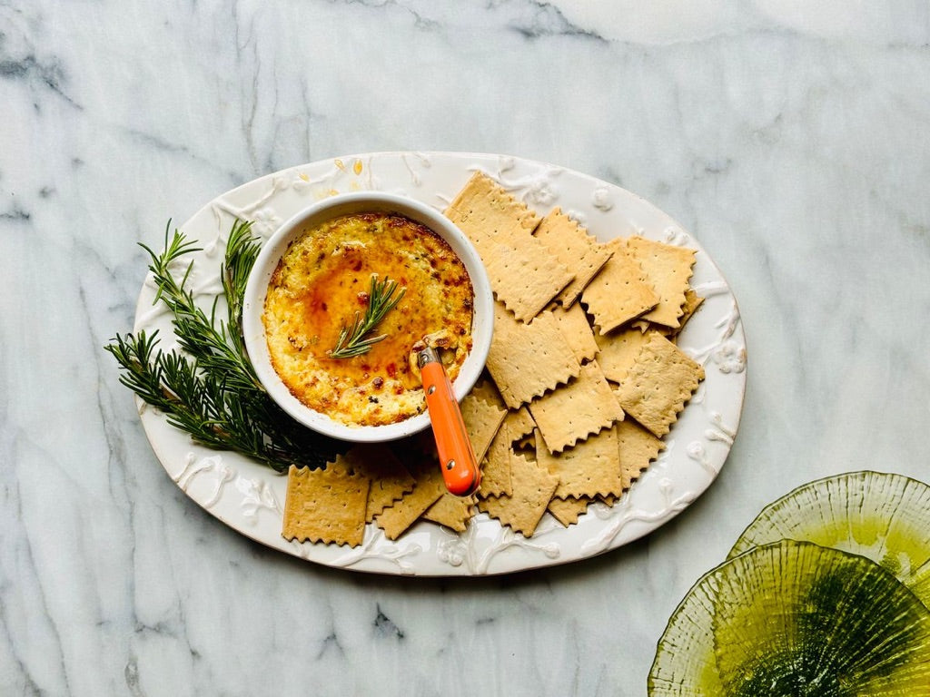 Baked Herbed Ricotta with Hot Honey