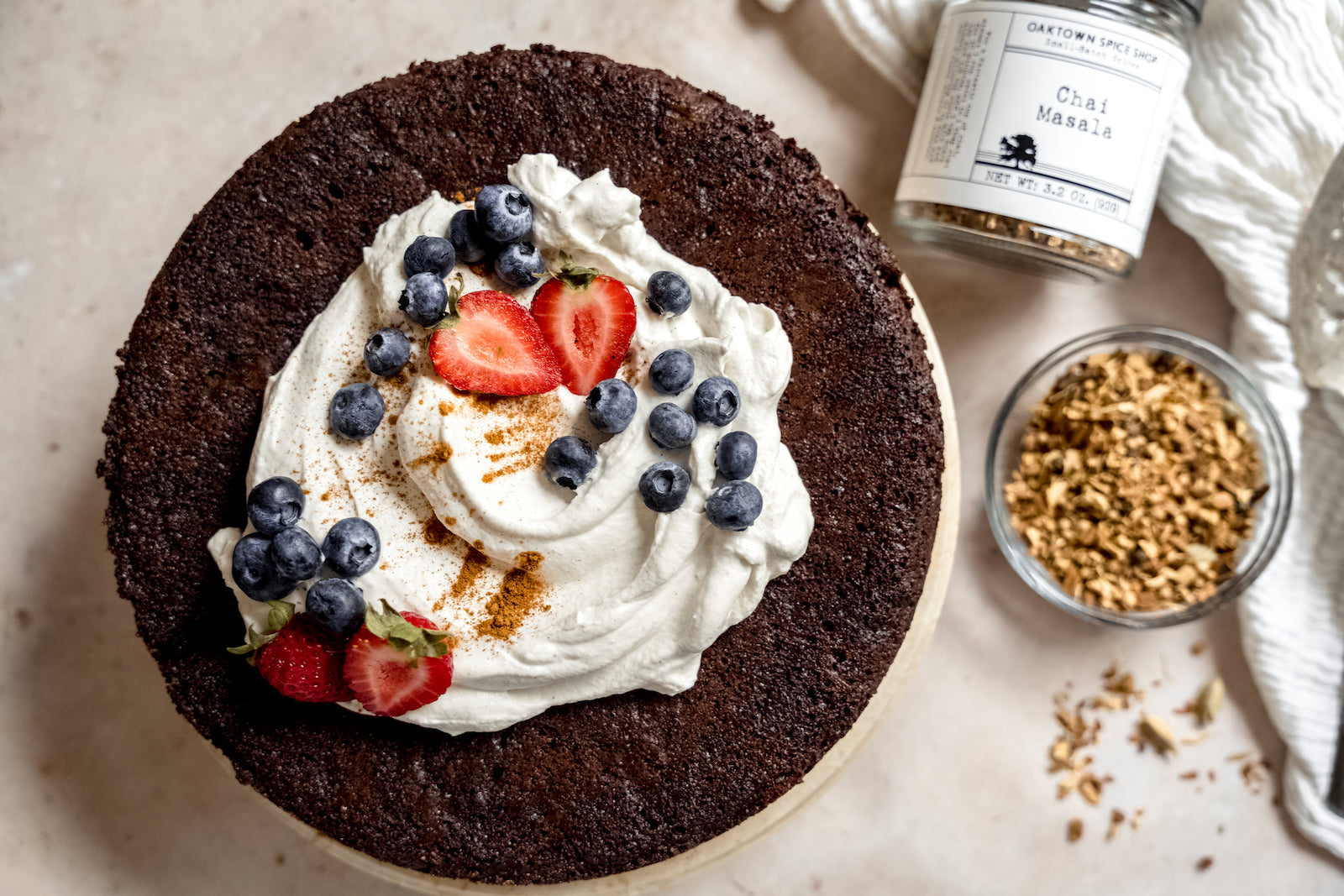 Flourless Chai Chocolate Cake
