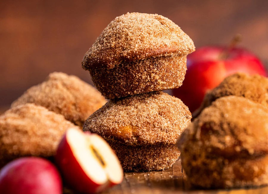 Apple Cider Donut Muffins with Golden Milk