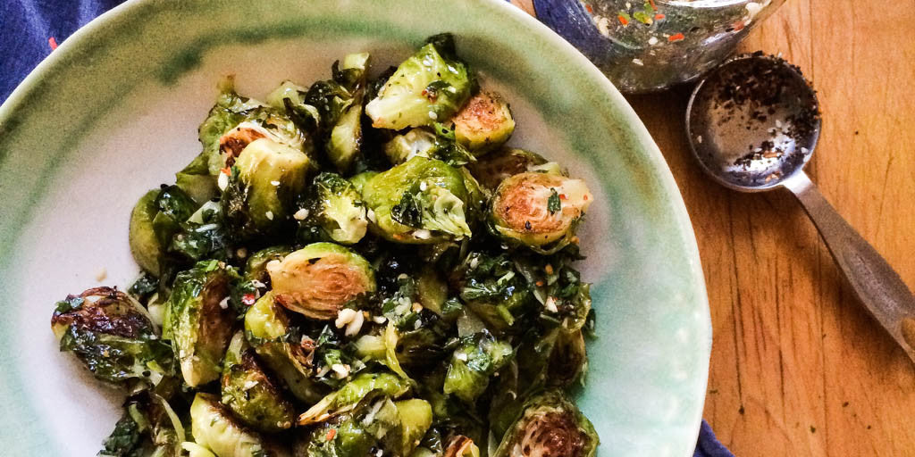 Roasted Brussels Sprouts with Shichimi Togarashi