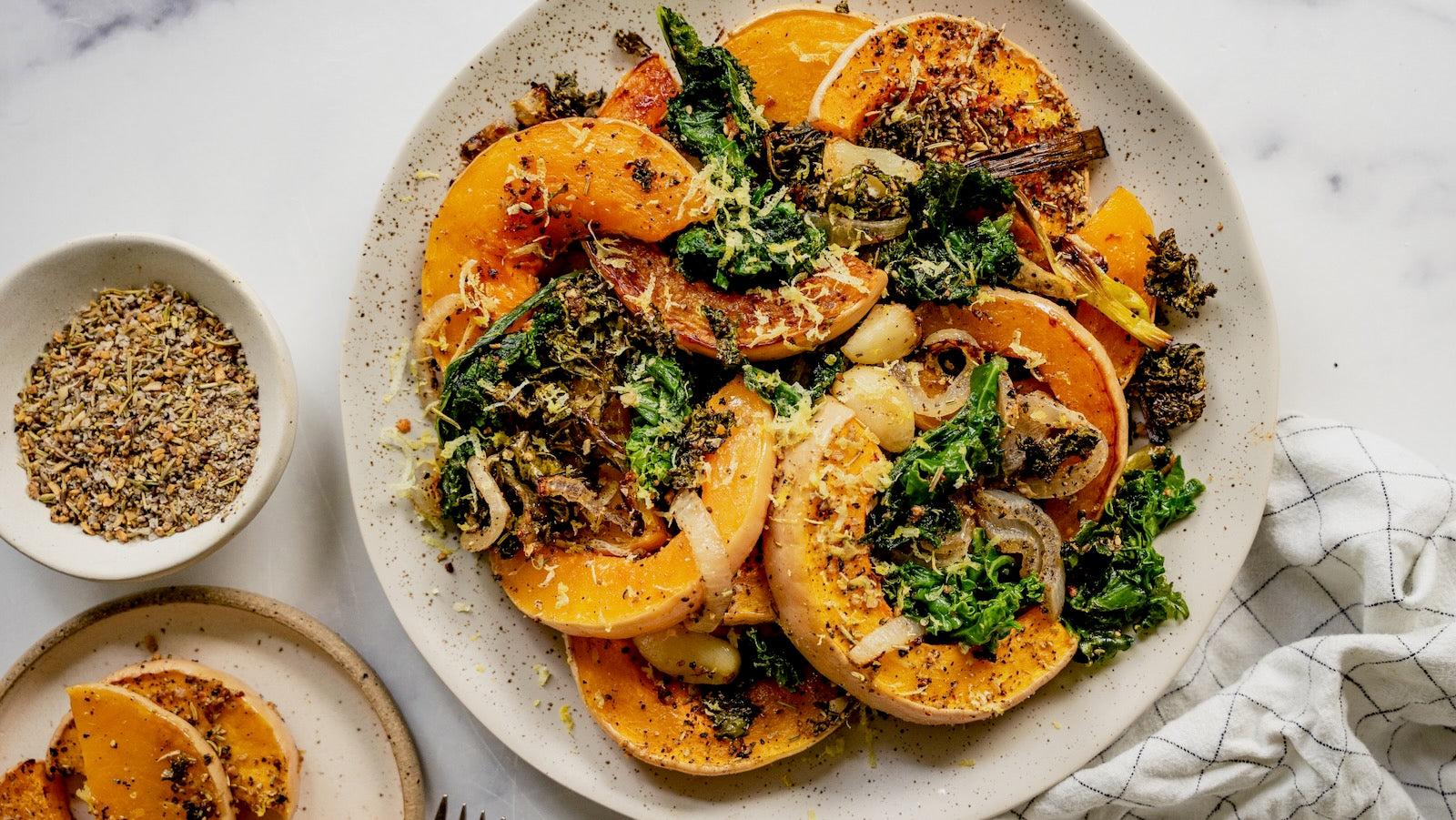 Roasted Squash with Better Than Everything Bagel Spice