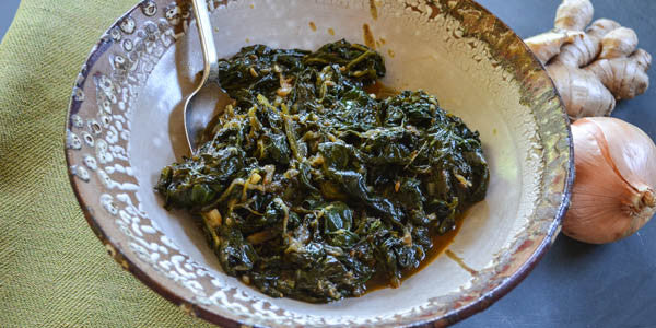 Spinach with Ginger, Fennel and Black Cumin