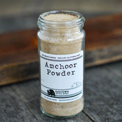 Amchoor Powder Ground from Dried Unripe Green Mangoes is a Staple in certain Indian Curries from Oaktown Spice Shop