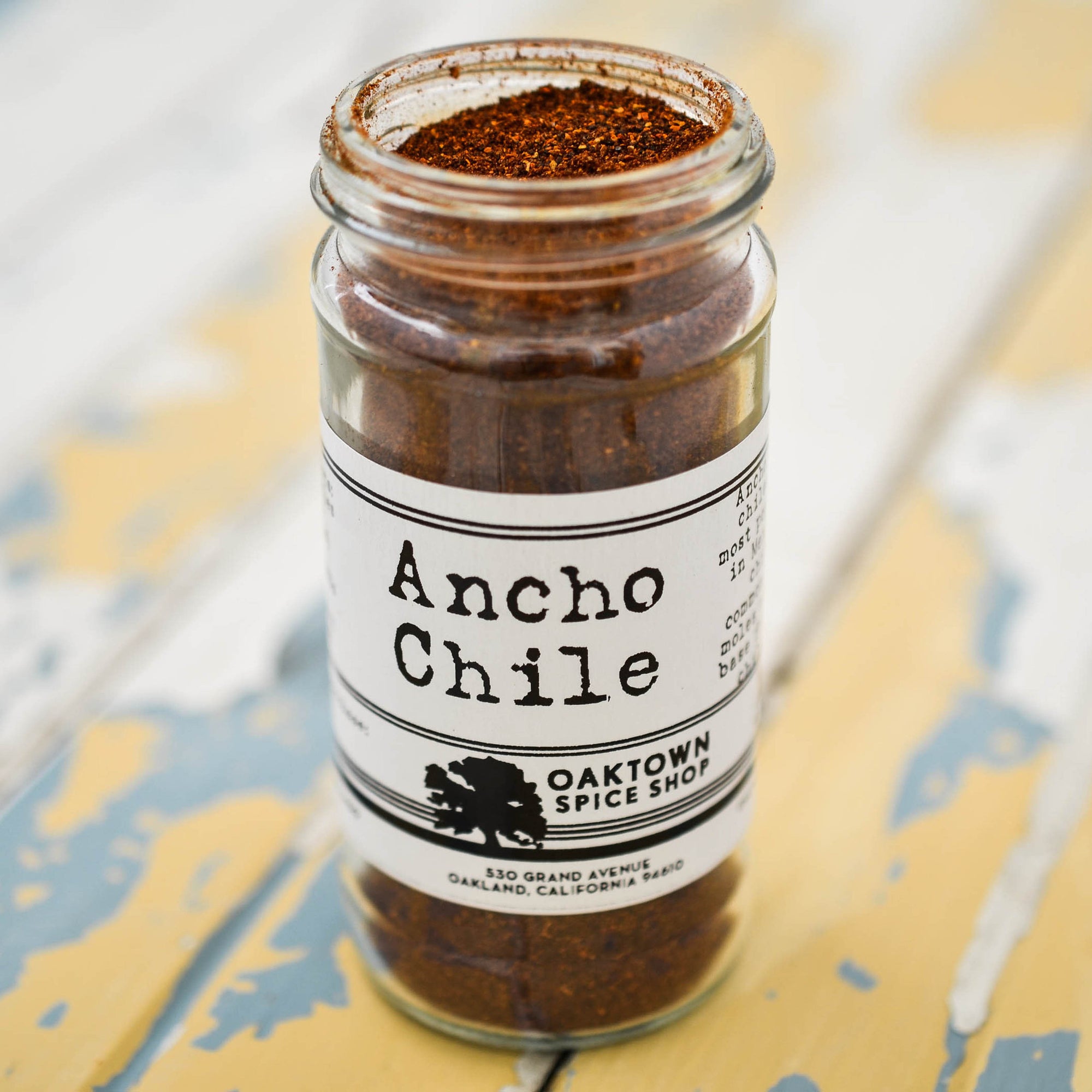 Ground Ancho Chile Ancho known as wide Chiles  Popular in Mexican Cuisine from Oaktown Spice Shop
