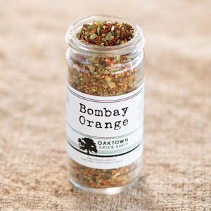 Bombay Orange is a Bright Flavorful Seasoning of Coriander and Fennel and Orange Zest  with Chile and Onion by Oaktown Spice Shop