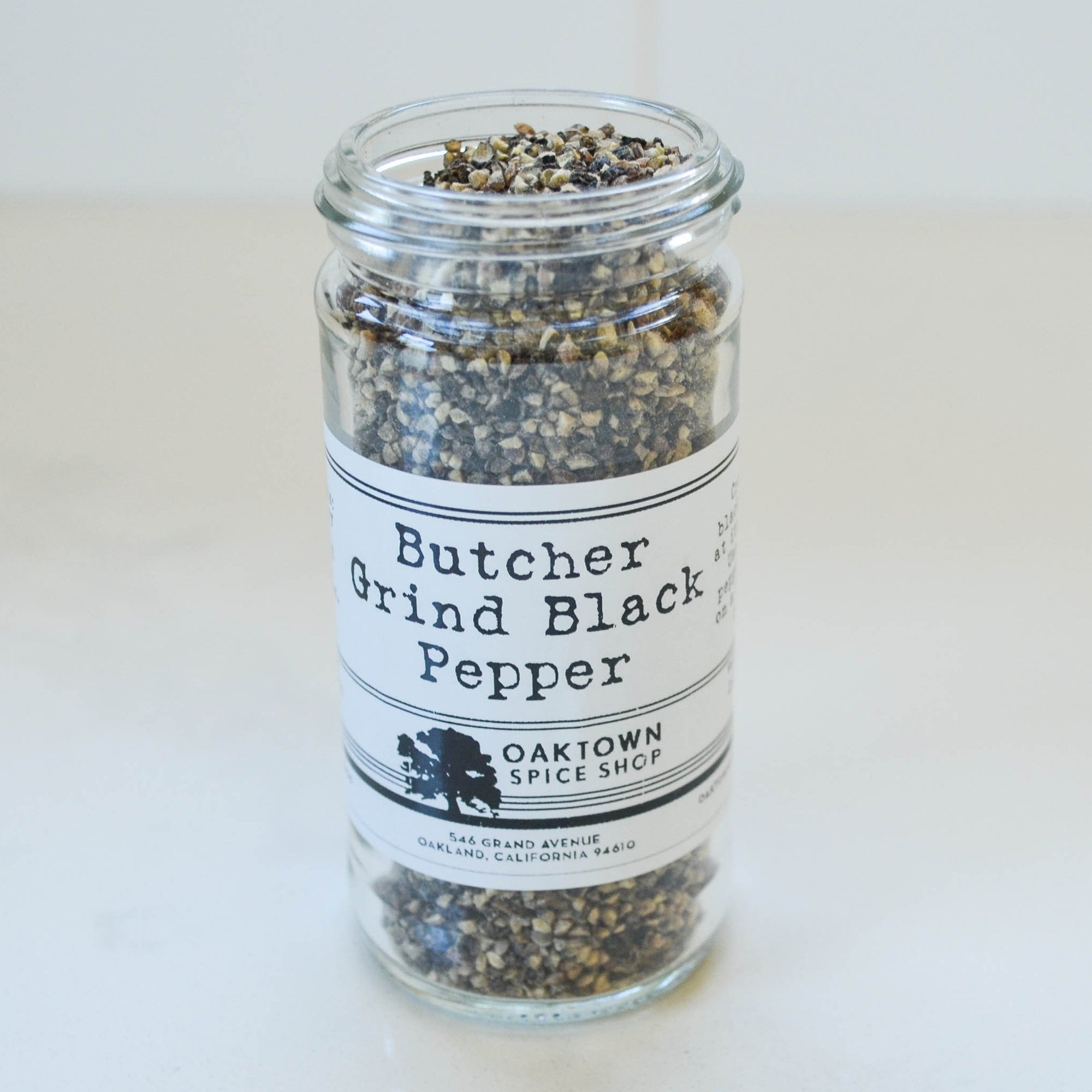 Butcher Grind Black Pepper is Cracked Black Pepper at its finest from Oaktown Spice Shop