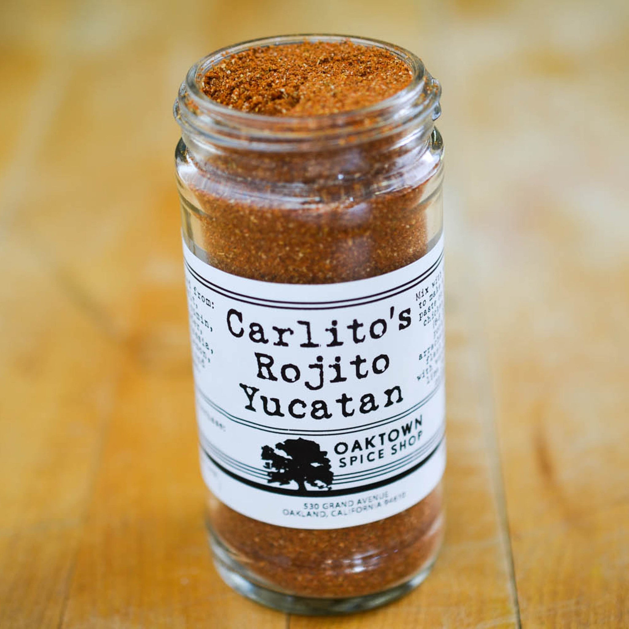 Carlito's Rojito Yucatan Rub with Citrus Onion Garlic and Aromatic Spices such as Coves Fresh Ground from Oaktown Spice Shop