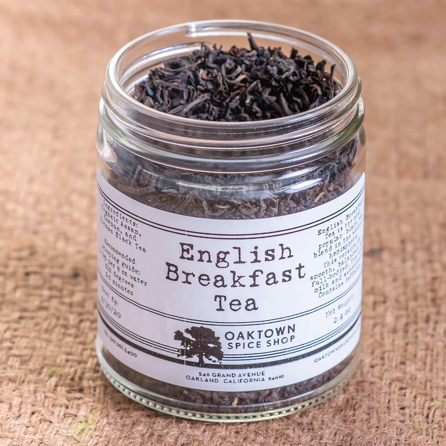 English Breakfast Tea by Oaktown Spice Shop is the most popular black tea blend in the western hemisphere