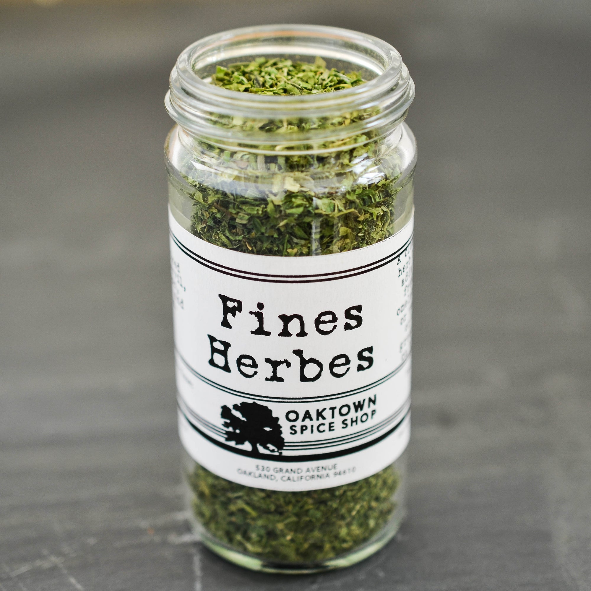 Fines Herbes by Oaktown Spice Shop is hand mixed from Hand mixed from Chervil, Tarragon, Parsley and Chives