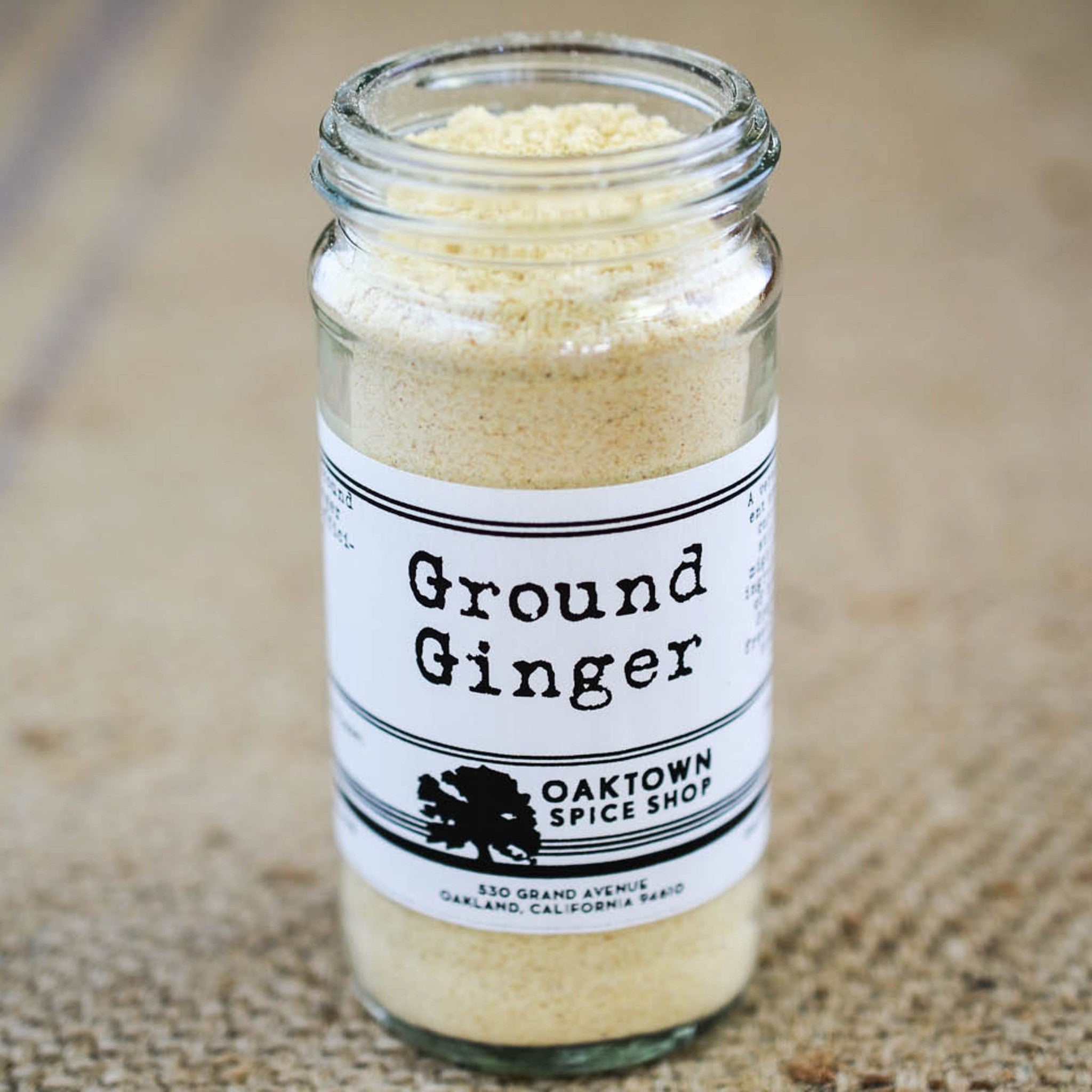 Ground Ginger. Fresh Ground Spices at Oaktown Spice Shop.