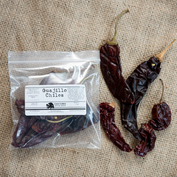 Whole Guajillo Chilis, dried. Dried from a Mirasol chile, Guajillo chiles have a sweet heat and are widely used in Mexico.