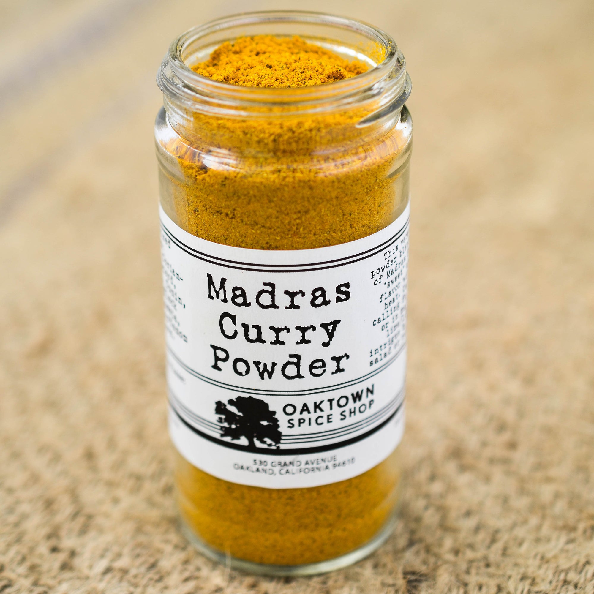 Madras Curry Powder by Oaktown Spice Shop blends the flavors of Madras for a balanced sweetness of cinnamon, cardamom and fenugreek and a touch of cayenne heat