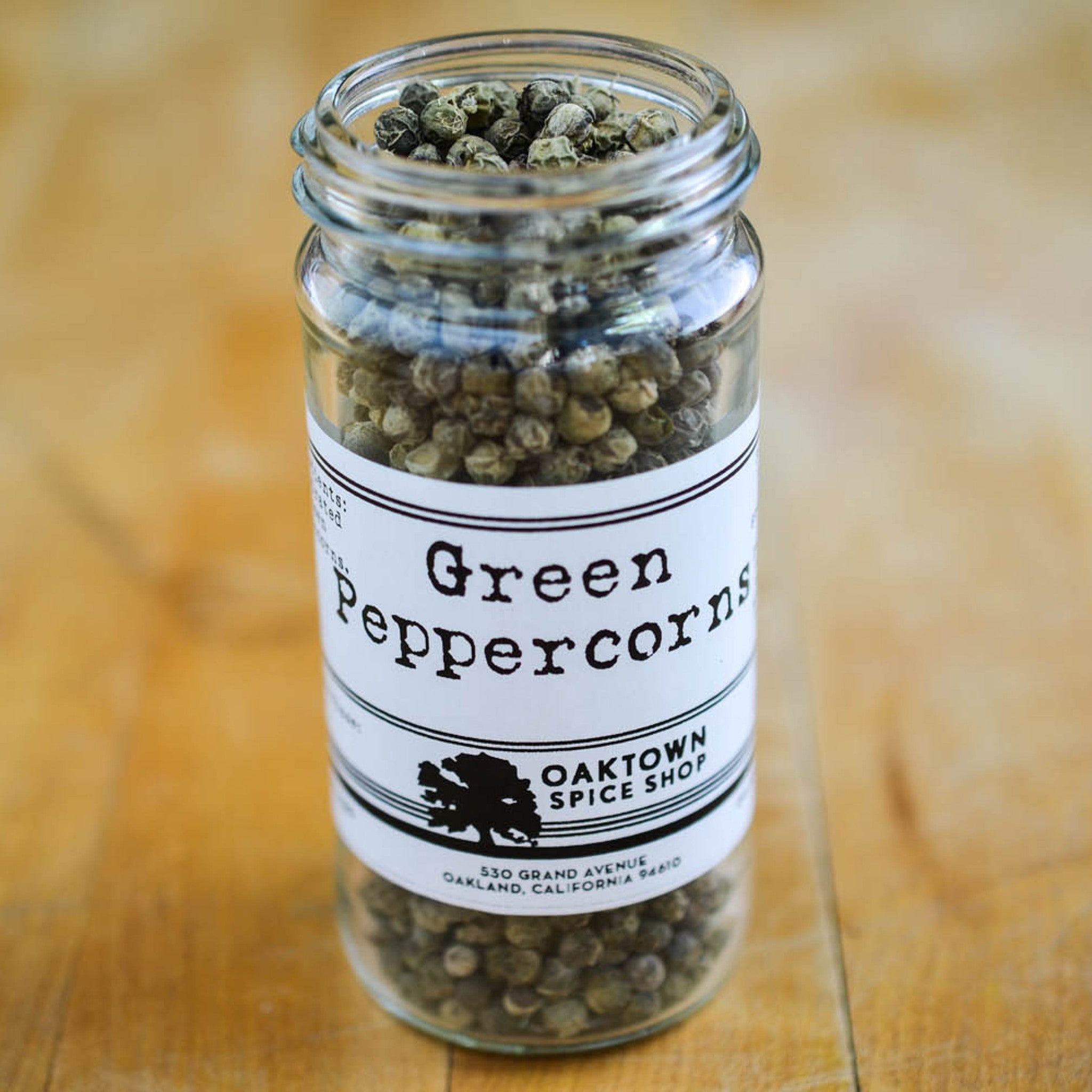 Whole Green Peppercorns from Oaktown Spice Shop.